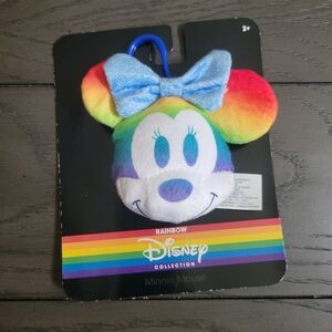 Disney Rainbow collection Minnie Mouse keychain bag clip pride